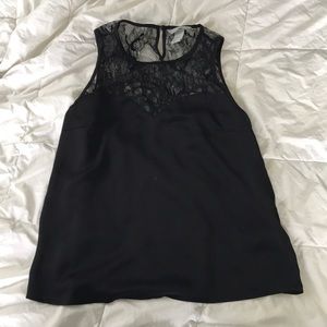 Black tank top with lace